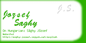 jozsef saghy business card